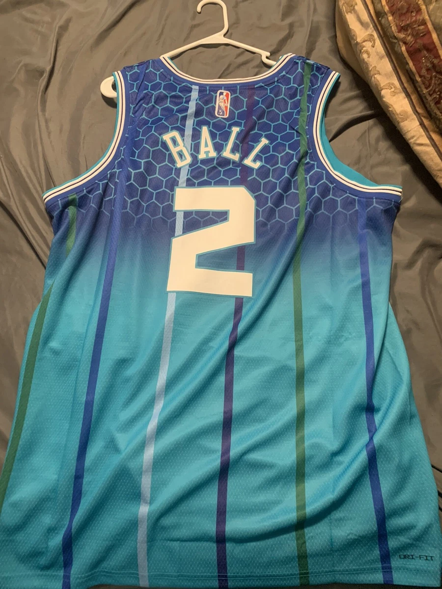 NEW 2021-22 Lamelo Ball #2 Charlotte Hornets Jordan Men's City Edition  Jersey