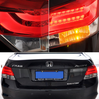 Pair Red LED Rear Brake Tail Lights For Honda Accord 2008-2012 4