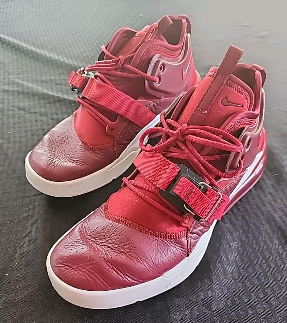 all red nike air force 270 high tops