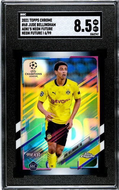 2021 Topps Chrome x Aoki UEFA Jude Bellingham RC Black Refractor /99 SGC