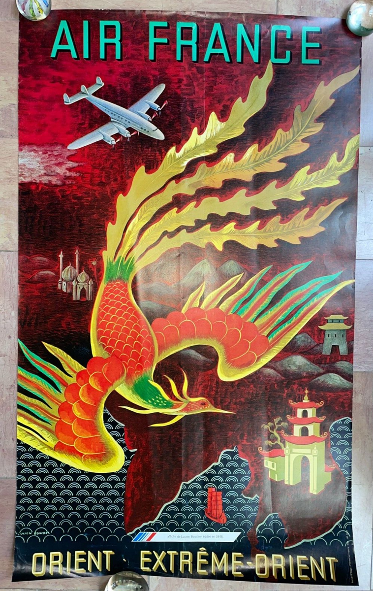AIR FRANCE ORIENT EXTREME-ORIENT 1946 (1975) L. BOUCHER LARGE