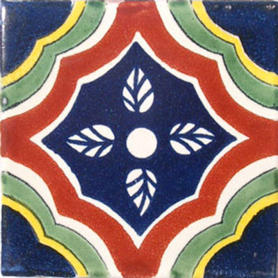 9 MEXICAN TILES WALL OR FLOOR USE TALAVERA MEXICO CERAMIC HANDMADE POTTERY C#048
