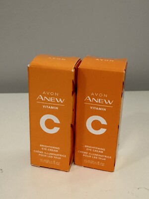 (2) Avon Anew VITAMIN C Brightening Eye Cream Full Size .5oz NEW