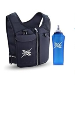 Laufweste Handyhalter Hydratationsweste mit Wasserflasche atmungsaktiv 
