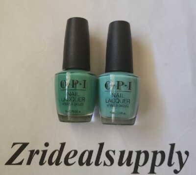 OPI Nail Polish Lacquer My Dogsled Is A Hybrid  Blue Green Shade PACK OF 2