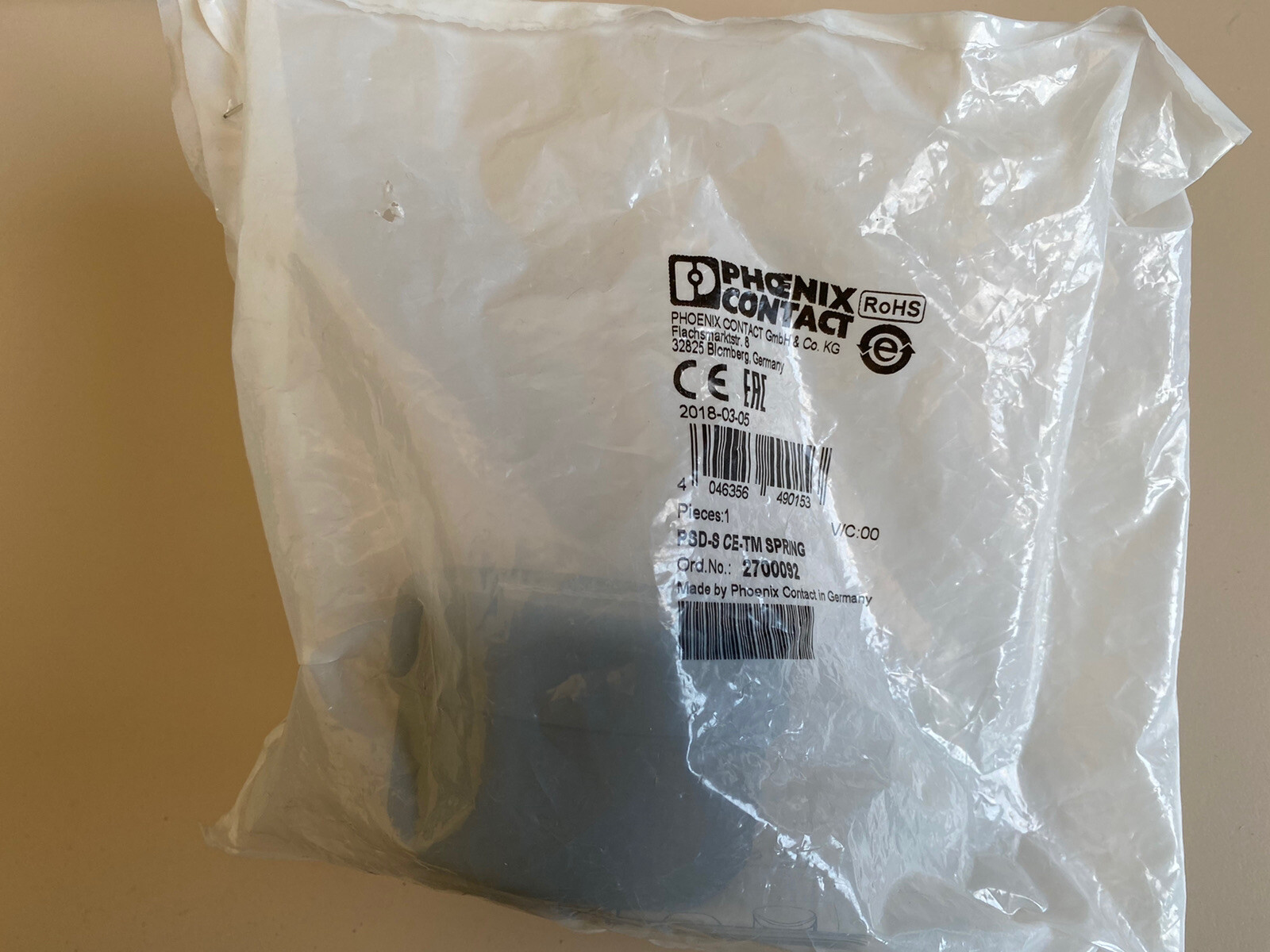 Phoenix Contact PSD-S CE-TM SPRING (2700092) - NEW & ORIGINAL PACKAGING