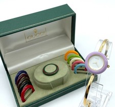 Gucci Change Bezel 12 Colors Women Watch Gold Dial Boxed On In Stock Operating