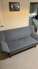 Sofa Bed 3 Seater Grey Click Clack Very Good Condition