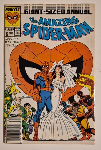 The Amazing Spider-Man Annual #21 (1987, Marvel) NM Newsstand Wedding Peter & MJ