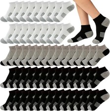 20 Pairs Boys Low Cut Ankle Socks Kids Crew Athletic Breathable Cushion Sole Soc