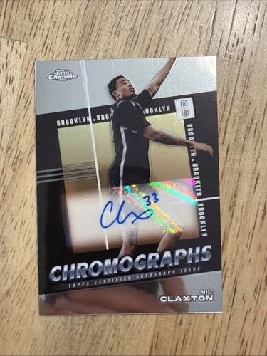 Nic Claxton 2024-25 Topps Chrome Chromographs #C-NC Auto Brooklyn Nets