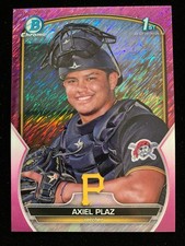 2023 Bowman Chrome AXIEL PLAZ 1st Rookie FUCHSIA PINK REFRACTOR #/199 Pirates RC