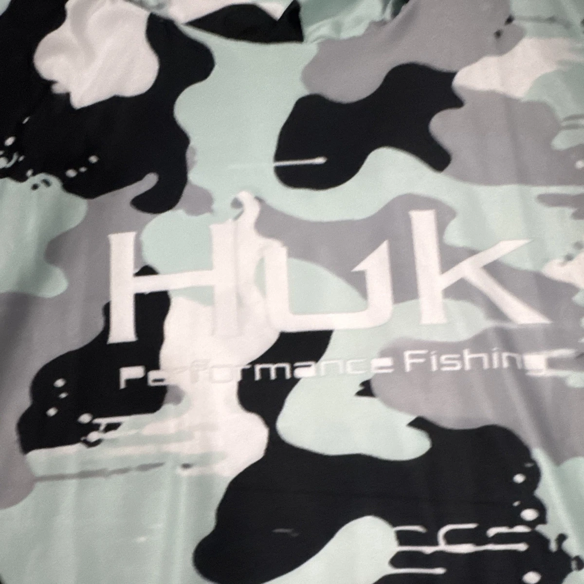 Sudadera con capucha camuflada manga larga pesca rendimiento XL Huk para hombre con protector facial