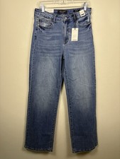 NWT JUDY BLUE Jeans Women  s Size 11/30 Wide Leg High Waist Medium Blue Jeans