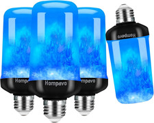 4pc LED Flame Light Bulbs,4 Modes Flickering Light Bulbs with Upside down Effect