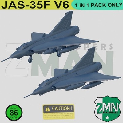 3D Printing 1/144 /400 Swedish Saab JAS35F Dragon fighter jet Unpainted/1Pc