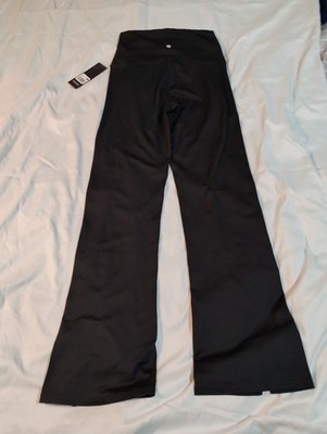 Bally Total Fitness Black Flared Yoga Pants Women's Size S Stretch Activewear 