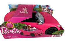 NEW Barbie Convertible 2-Seater Vehicle Pink Car w/ Rolling Wheels HBT92 Mattel