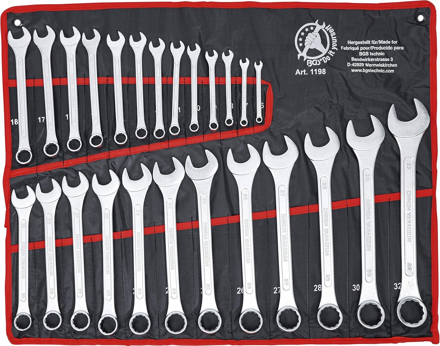 BGS Diy 1198 | Combination Spanner Set | 6 - 32 mm | 25 pcs.