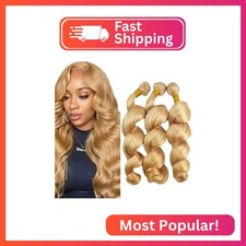 22 24 26 Inch 27 Blonde Bundles Human Hair Loose Deep Wave Bundles Unprocessed