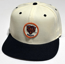 Vintage New Era Chicago Bears Patch Snapback Hat NFL Made in USA Size M/L