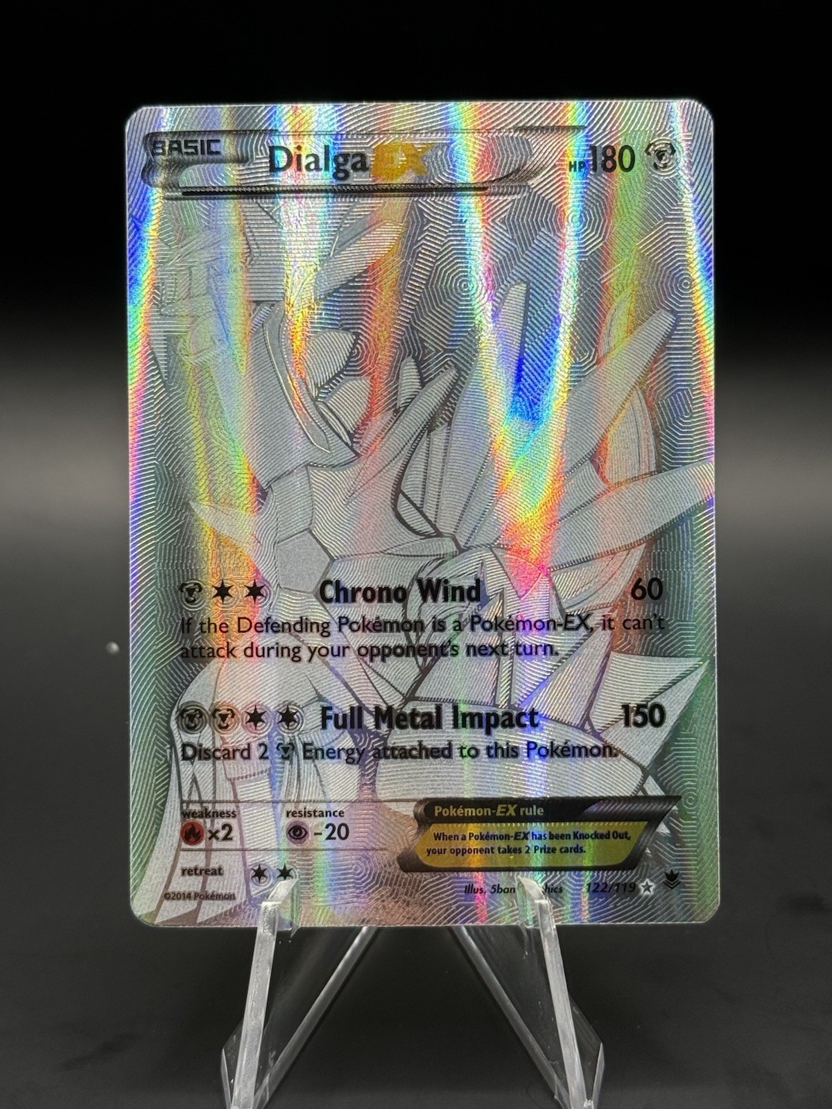 Pokémon TCG Dialga EX Full Art 122/119 Secret Rare XY Phantom Forces Card NM