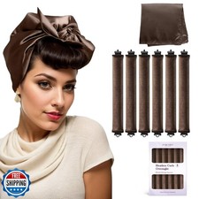 Overnight Hair Curlers Heatless Curls - 6 Pcs No Heat Blowout Cur