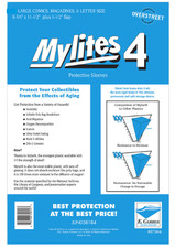 10 Sleeves E. Gerber Mylites4 Archival 4 Mil Mylar Bags -Large Comic/Magazine