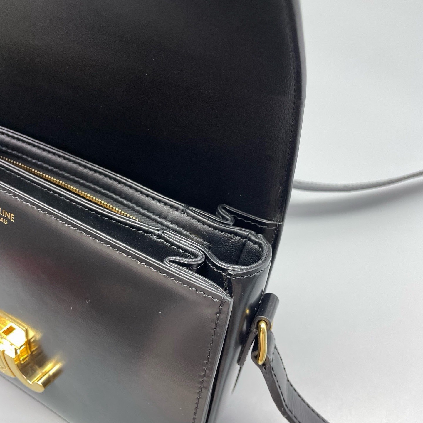 Authentic Celine Triomphe Medium Shoulder Bag – B… - image 20