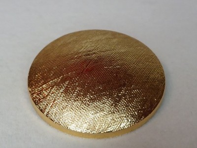 Vintage Brushed Gold Tone Round Elegant Scarf Clip, 10.6 Grams Marked W. Germany