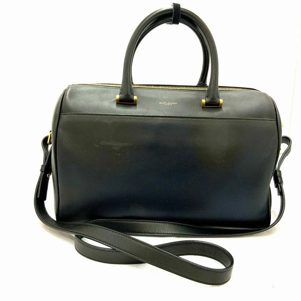 Saint Laurent 322049 Mini Borsone 2 Vie Pelle Nero Donna Uomo Yves Ysl