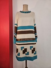 Marc By Marc Jacobs Dress Jewels Turquoise Beige Size 4