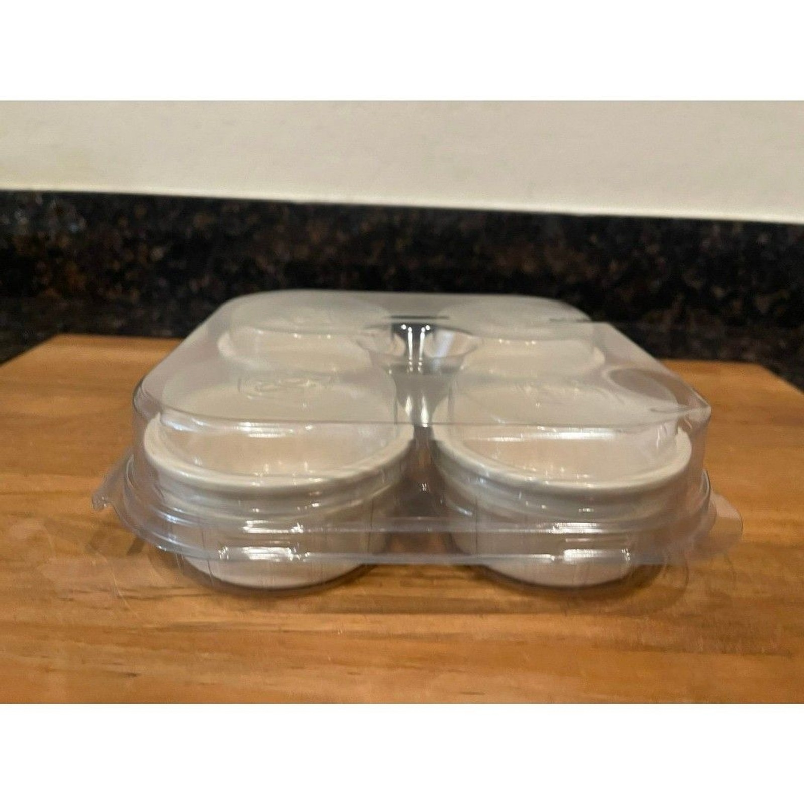 Set Of 4 CERMER Off White Ramekins Baking Custard Cups thumbnail 9