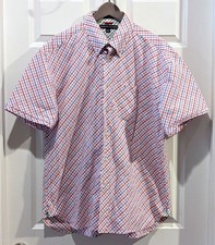 Tommy Hilfiger Mens Shirt Pink Striped Button Down 80's 2-Ply Fabric XL EUC