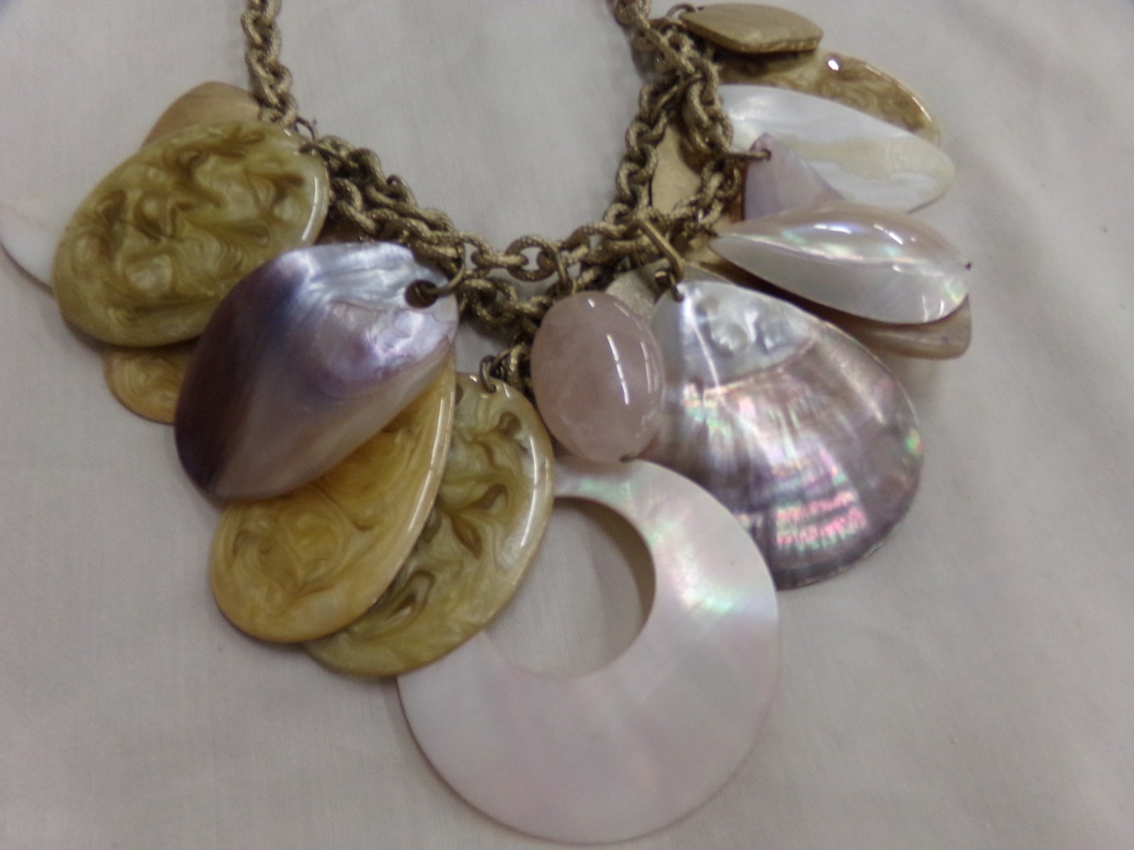 Chicos Large Chunky Statement Necklace Mother of … - image 5