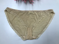 Women's Lace Calvin Klein vintage sheer bottoms up Logo Bikini panties Nude Sz M
