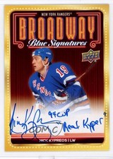 2025-26 New York Rangers Centennial Inscriptions 19/35 Nick Kypreos Auto 16vq