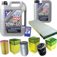Mann Inspektionspaket 6L Liqui Moly Leichtlauf 10W-40 FüR Fiat Ducato