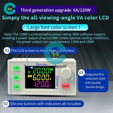 120W CNC Buck-Boost DC Adjustable Voltage Regulator Power Supply Module