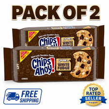 2 Pack Chips Ahoy Crunchy White Fudge Chocolatey Chunk Cookies Family Size 18