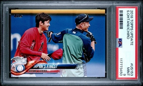2018 Topps Update 🔥SHOHEI OHTANI🔥RC Rookie w/🔥ICHIRO🔥 PSA 9 🌟 Mint