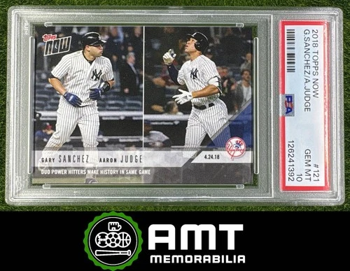Gary Sanchez Aaron Judge PSA 10 2018 Topps Now New York Yankees #121 1392