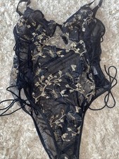 Black And Gold Sparkly Bodysuit Size Medium