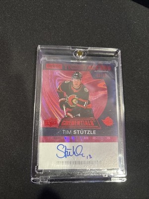 2020-21 Upper Deck Credentials Debut Ticket Access Tim Stutzle DTAA-ST Red /25