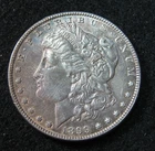 1899 p - MORGAN SILVER  DOLLAR  -   AU - Slightly Cleaned