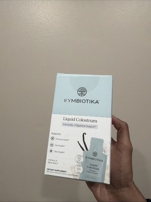 Cymbiotika Vanilla Sea Salt Liquid Colostrum 12 Liquid Packs Immune,Gut & Skin