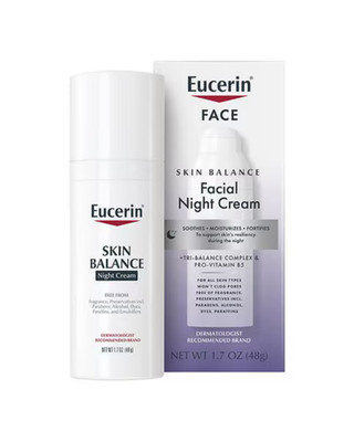 Eucerin Face Skin Balance Night Cream 1.7 oz Tri-Balance New Sealed