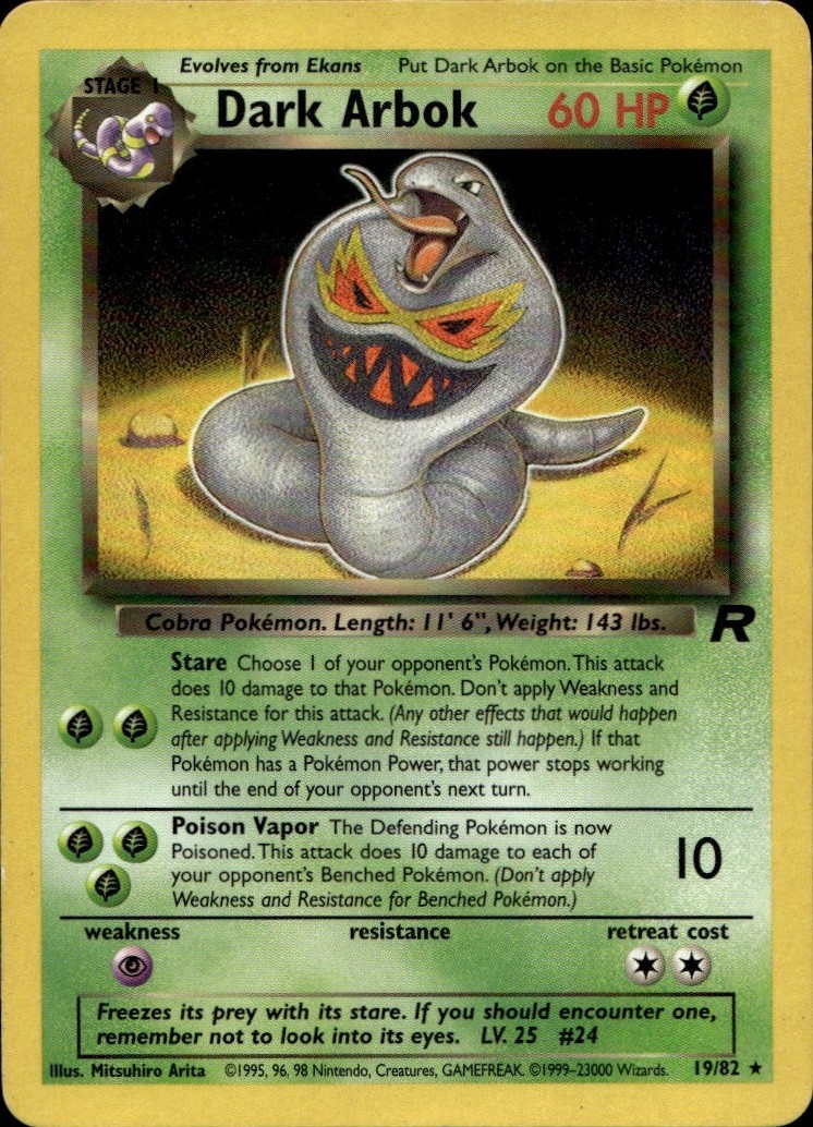 Dark Arbok 19/82 Team Rocket Regular