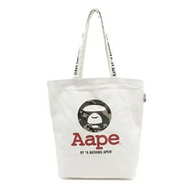 A BATHING APE Canvas Weiße Tragetasche Magazin Beilage SELTEN aus JAPAN