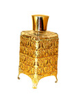 2 Vintage Hollywood Regency Gold Ormolu Filigree Footed French Perfume Bottles — photo 2